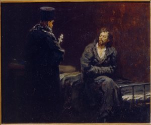 Vor der Beichte von Ilya Efimovich Repin