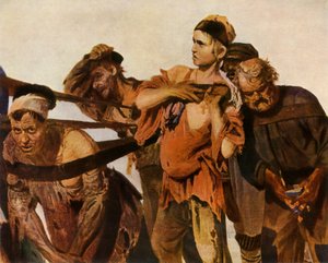 Detail der Burlaks an der Wolga, 1870-1873, 1965