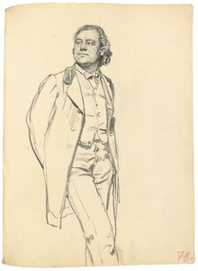 Figur eines stehenden Mannes, ca. 1872-1875