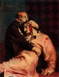 Iwan der Schreckliche und sein Sohn Iwan am 16. November 1581
