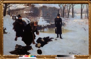 Das Duell (Der Tod des Dichters Alexander Puschkin) von Ilya Efimovich Repin