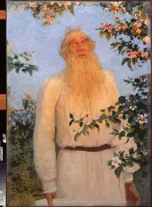 Porträt des Schriftstellers Leo Tolstoi von Ilya Efimovich Repin