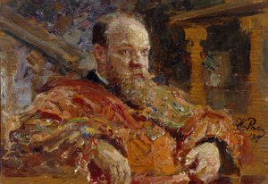 Porträt von Pavel Viktorovich Delarov 1851-1913, 1910 von Ilya Efimovich Repin