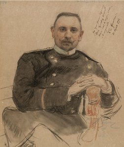 Porträt von Stepan Petrovich Krachkovsky 1866-1913, 1907 von Ilya Efimovich Repin