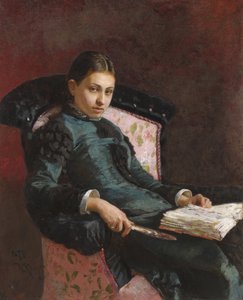 Porträt der Frau des Künstlers, Vera Repina, 1878 von Ilya Efimovich Repin