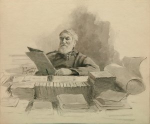 Porträt des Autors Dmitry Grigorovich 1822-1899, 1894 von Ilya Efimovich Repin