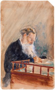 Porträt des Autors Leo N. Tolstoi, 1828-1910, 1900er Jahre von Ilya Efimovich Repin