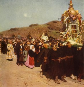 Prozession in der Kursker Gubernia, 1880-1883, 1965 von Ilya Efimovich Repin