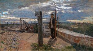 Eisenbahnarbeiter in Khotkovo von Ilya Efimovich Repin