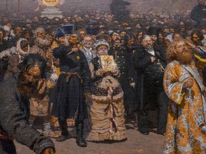 Religiöse Prozession in der Provinz Kursk (Detail)