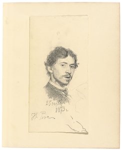 Selbstporträt, 1873 von Ilya Efimovich Repin