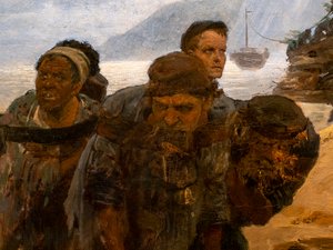 Türme überqueren eine Furt (Detail)