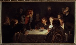 Eine revolutionäre Versammlung von Ilya Efimovich Repin