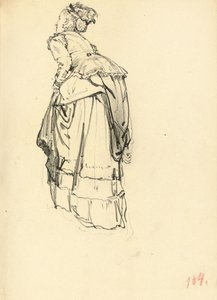 Frau im Kleid von hinten, ca. 1872-1875 von Ilya Efimovich Repin