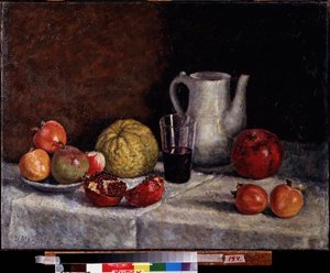 Stillleben mit einem Granatapfel von Ilya Ivanovich Mashkov