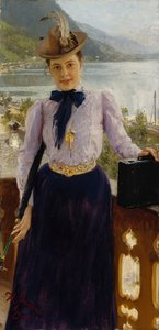 Porträt der Autorin Natalia Borísovna Nordman-Severova 1863-1914 von Ilya Efimovich Repin