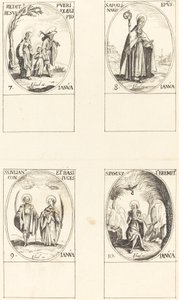 Rückkehr aus Ägypten; St. Apollinaire; St. Julian und Basilissa; St. Paul Eremit von Imitator of Jacques Callot