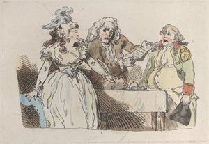 Eine junge Erbin bereitet sich darauf vor, ein Dokument zu unterschreiben, 1780-1800