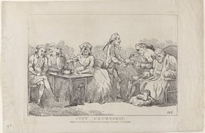 Städtische Romanze, 1786 von Imitator of Thomas Rowlandson.