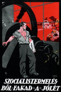 Das Wohlbefinden kommt aus der sozialistischen Produktion von Imre (1881 1940) Foeldes