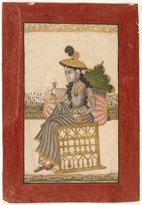 Eine geschmückte Dame, Kota-Schule, 1690-1720