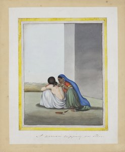 Eine Frau schröpft eine andere, ca. 1815