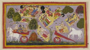 Die Exilanten haben den Fluss Tamasa erreicht und verbringen die Nacht an seinen Ufern, immer noch umgeben von den trauernden Stadtbewohnern. Sita und Rama schlafen auf einem Bett aus Gras, während Laksmana und Sumantra über Ramas Tugenden sprechen, und di