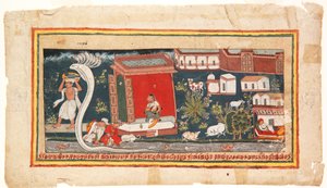 Baby Krishna wird in Sicherheit gebracht, 1600-25