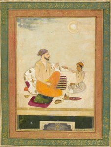 Dara Shikoh bietet Shah Jahan einen Weinkelch an