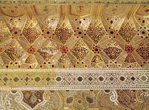Detail der Spiegelgalerie, Sheesh Mahal, Lahore Fort