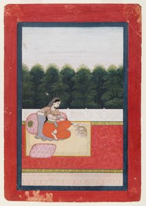 Dhanashri Ragini, Seite aus einer Ragamala-Serie, ca. 1790 oder früher von Indian School