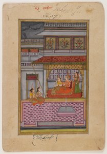 Dipaka Raga, Seite aus einer verstreuten Ragamala Serie, ca. 1800