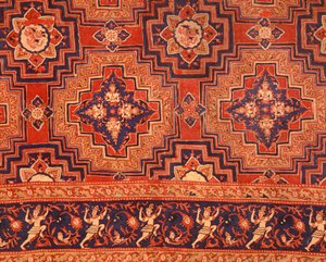 Stoff aus der Ayutthaya-Periode mit thailändischen Designs