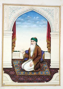 Fakir Syad Nur-o-Deen, aus Das Königreich Punjab, seine Herrscher und Häuptlinge, Band I, ein Band mit 27 Aquarellstudien eines unbekannten indischen Künstlers, ca. 1840