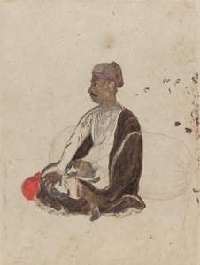 Figur eines sitzenden Mannes