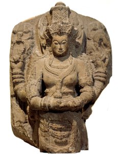 Hinduismus: Stele der Göttin Devi gewidmet. 15. Jahrhundert. Von der Insel Java