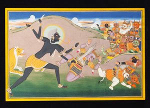 Kali tötet Dämonen, ca. 1800-1820