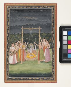 Krishna Rendezvous mit Gopis