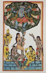 Krishna und 5 Göttinnen