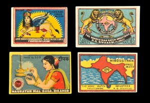 Streichholzschachtel-Etiketten von Indian School