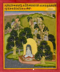 Meditierender Asket, Folio aus einem Buch der Träume, ca. 1720 von Indian School