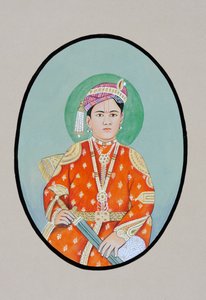 Miniaturmalerei von Maharaja Ganga Singh Bikaner von Indian School