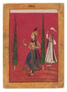 Mughal-Prinzessin in einem Garten, ca. 1700