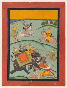 Nata Ragini, Seite aus einer verstreuten Ragamala-Serie, nach 1800