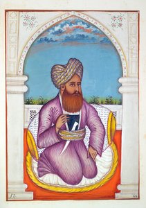 Nawab Pir Mohammad Khan, aus Das Königreich Punjab, seine Herrscher und Häuptlinge, Band II, ein Band mit 30 Aquarellstudien eines unbekannten indischen Künstlers, ca. 1840 von Indian School