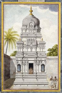 Teil des Tempels von Jambukeshvara, Srirangam, Tamil Nadu, ca. 1800 von Indian School