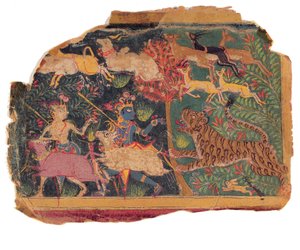 Gefahren im Wald, 1525-50 von Indian School