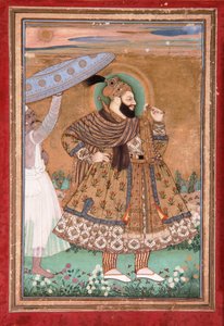 Porträt von Sultan Abul Hasan von Golconda, stehend