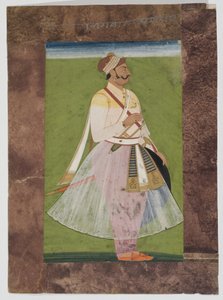 Porträt des Rathor-Häuptlings Bhagwan Das, aus dem Mertia-Clan von Rian, Jodhpur, 1820