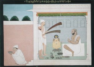 Rajah Bulwant Singh führt Puja durch von Indian School